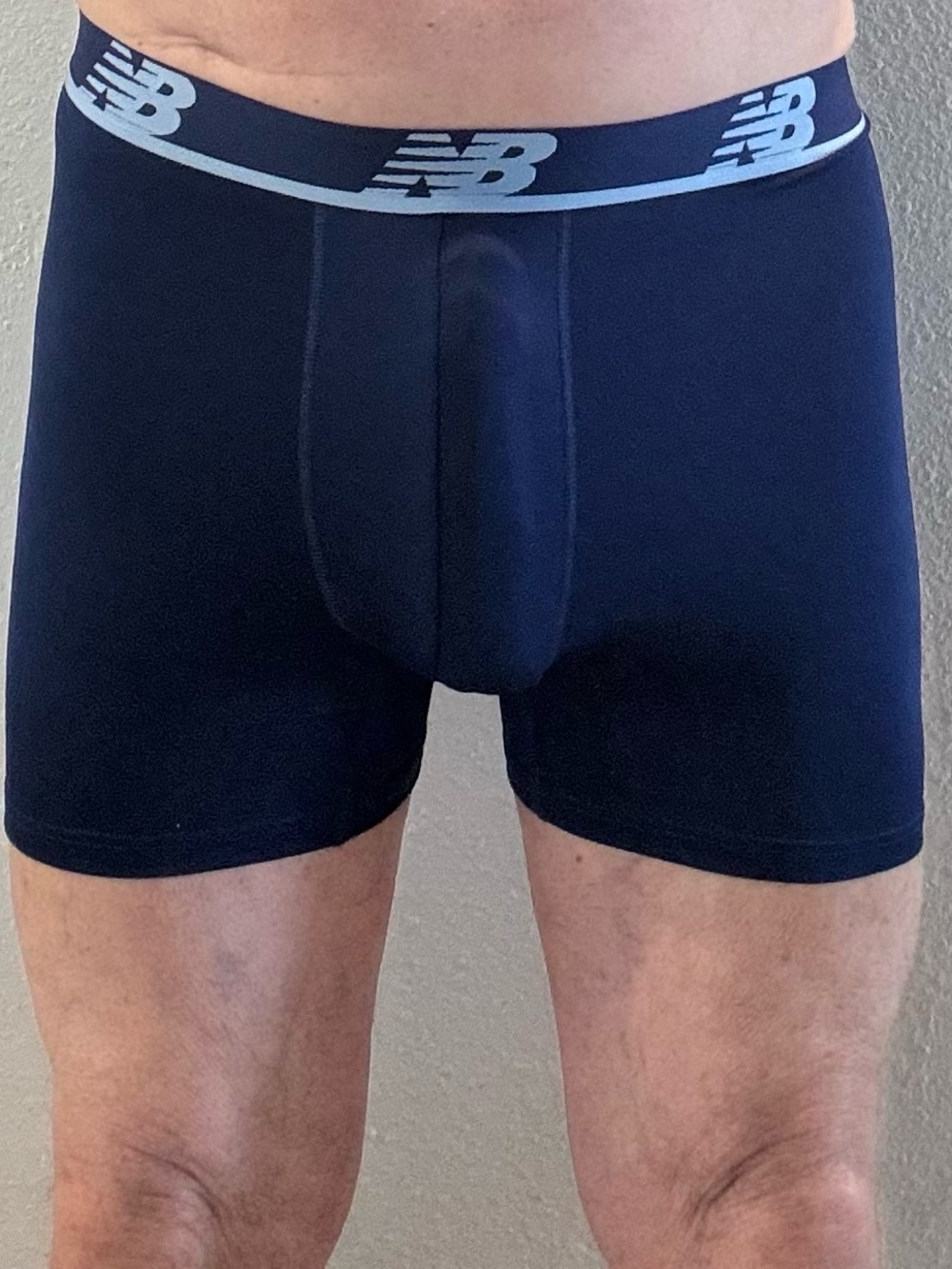 New Balance Navy Boxer Briefs with Light Blue Logo Waistband